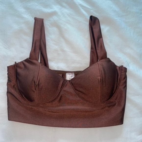 Dexire Brown 2 Piece Pants and Crop Top Set - Picture 7 of 10